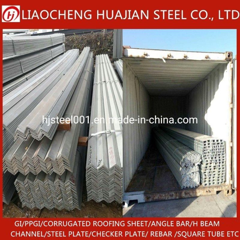 Hot Rolled Black Galvanized Angle Bar for Building Construction