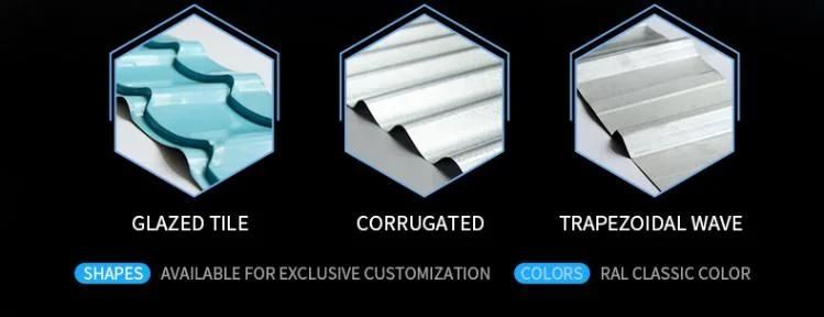 Galvanized and Color Coated Corrugated Steel Roofing Sheet Sizeds Roofing Sheet Color Coated Corrugated