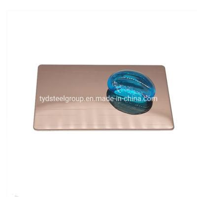 Hot Selling 1.0mm Black Hl Brown Titanium Super Mirror 8K Anti Fingerprint Apf Anti Corrosion Inox Stainless Steel Sheet