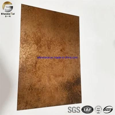 Ef369 China Original Factory Hotel Elevator Panel 201 304 4*8 Antique Bronze Stainless Steel Decorative Sheets