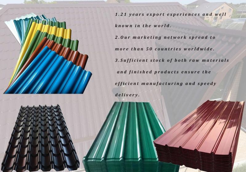 0.2-1.5mm PPGI Color Coated Steel Corrugated Roofing Sheet