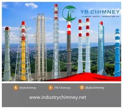 100m Hegith Steel Chimney Smoke Stacks for Pulp &amp; Paper Plant