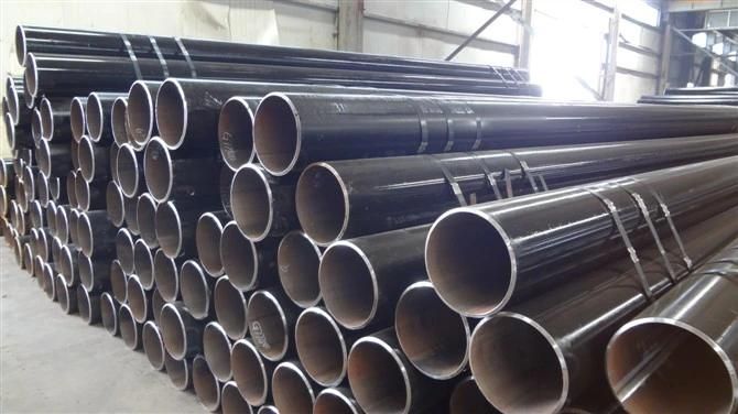 API Gas Line LSAW Tubular Pile/Ms Mild Casing Carbon Steel Pipe with Galvanized Coated/Polyethylene for Construction