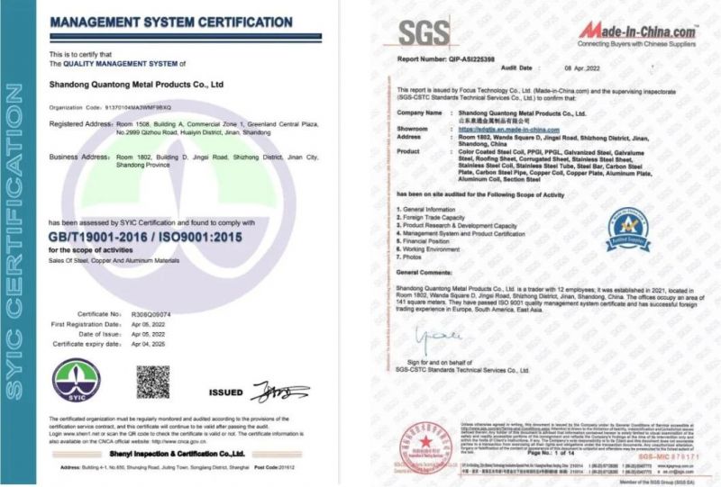 304L 316L 2b Hl Ba Stainless Steel Sheet