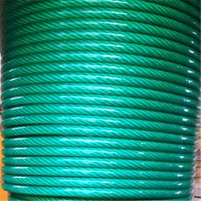 6*19 Green PVC Coated Steel Wire Rope