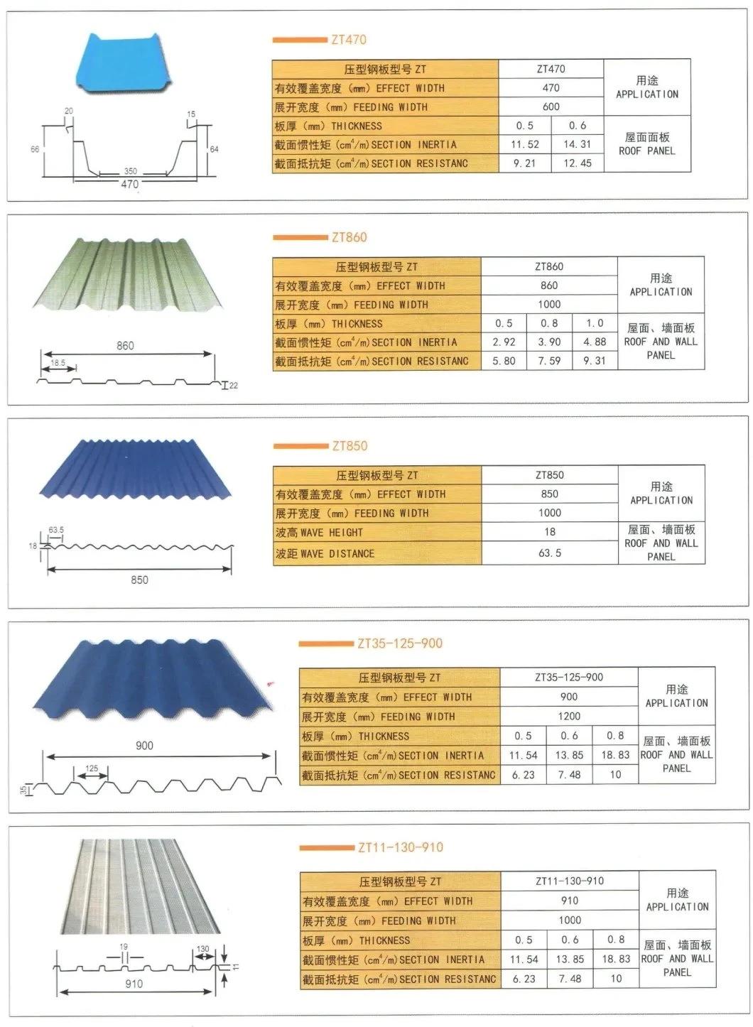 Coloured Corrugated Roofing Sheet Color Steel Green/Red/White/Blue Prepainted Corrugated Sheet Price