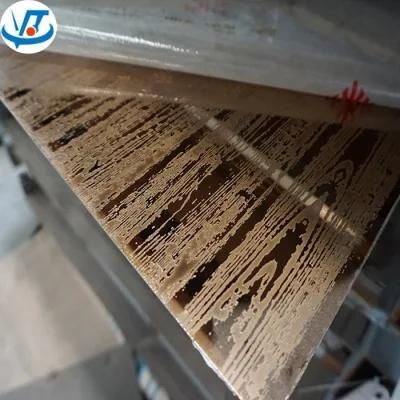 Golden Etched Stainless Steel Sheet for Wall Decoration