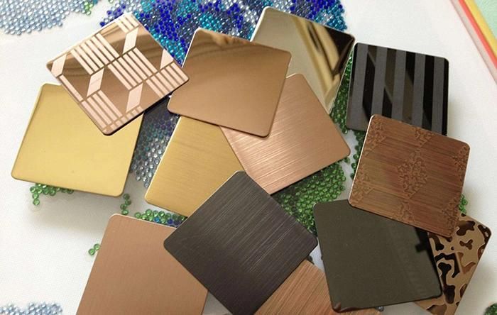 201 304 Titanium Coated Stainless Steel Sheet Champagne Gold