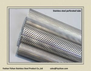 50.8*1.0mm 2&quot; SS304 Exhaust Stainless Steel Perforated Tube