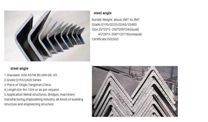 China Supplier Angle Steel Profiles