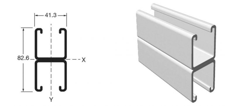 41X21mm Pre-Galvanized Strut Channel