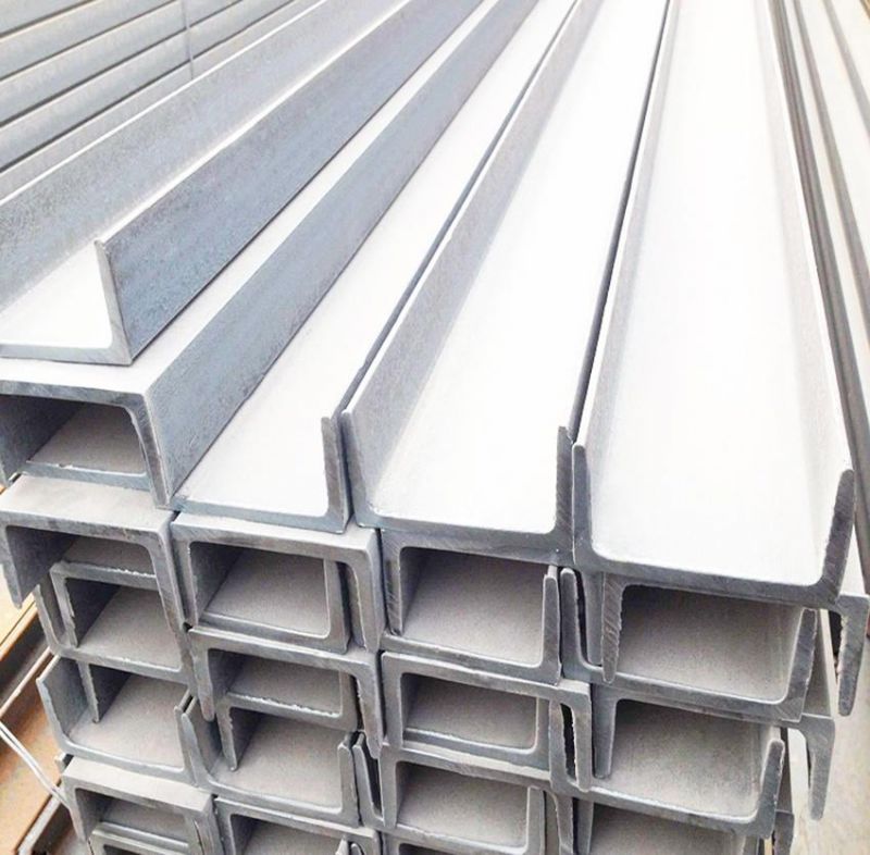 304 316L Standard Sizes U Channel Steel Stainless Steel Channel U-Shaped Customizable Galvanized Steel Channels