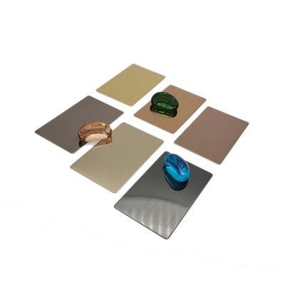 Customized Surface Ti Brown PVD Coating Super Mirror 8K Anti Fingerprint Apf Anti Corrosion Inox Stainless Steel Sheet