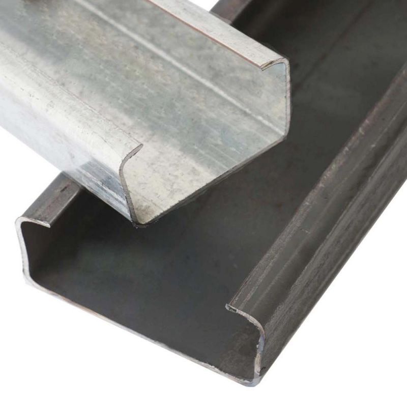Q235 / Q345 Hot Galvanized C Channel Profile C Section Shaped Purline Steel Channel