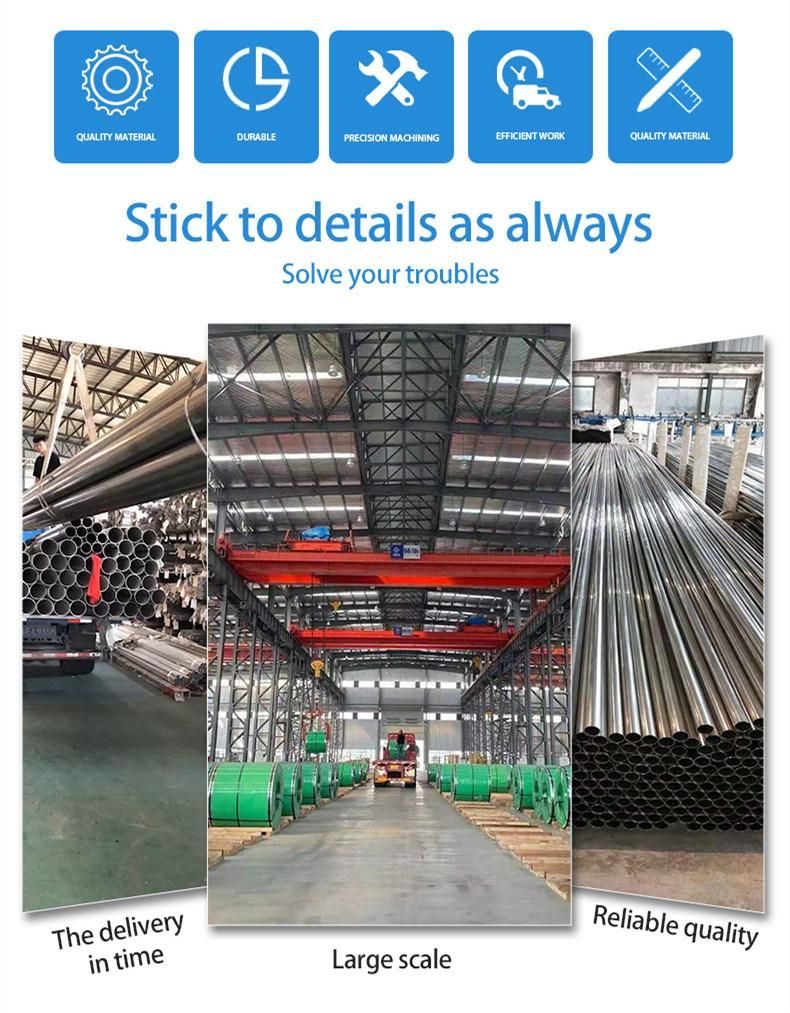 Hot/Cold Rolled Decorative Color ASTM 301 304 321 316 309S 310S 317L 347H 316ti Grade Black Hairline/Mirror/Brushed/2b/No. 1/No. 4 Stainless Steel Tube