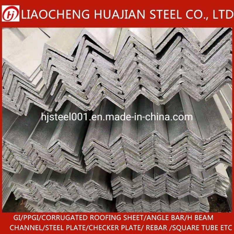 Hot Rolled Black Galvanized Angle Bar for Building Construction