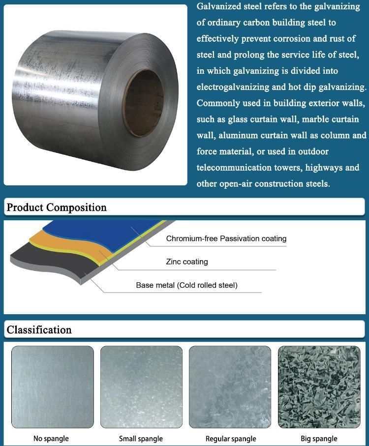 Dx51d Z200 Galvanized Steel Coil/Prepainted Galvanized Steel Coil