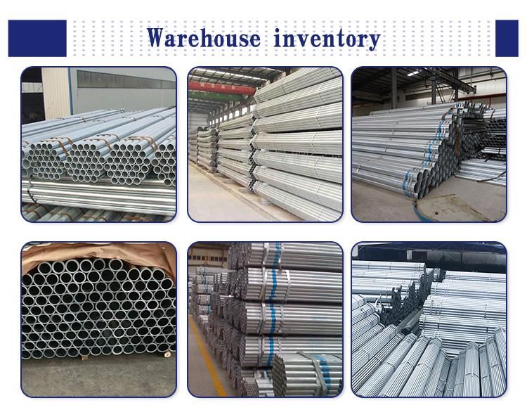 ASTM A106 A36 A53 1.0033 BS 1387 Ms ERW Hollow Steel Pipe Gi Hot DIP Galvanized Steel Pipe EMT Welded Steel Square Round Pipes