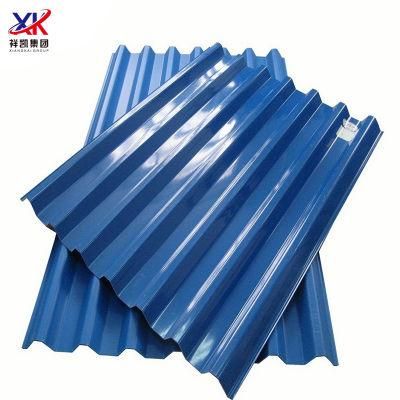 Building Material Metal Z80 Ral 5015 0.6mm Thick Prepainted Corrugated Steel PPGI Roofing Sheet