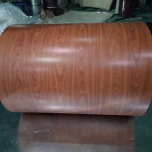 Wood Grain Pattern PPGL Colour Coated Steel Coils