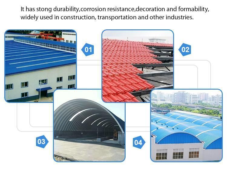 Colorful Roofing Tile Color Coated Prepainted PVC 20 Gauge Gi Galvanized Corrugated PPGI Steel Metal Roofing Sheet PPGI Sheet
