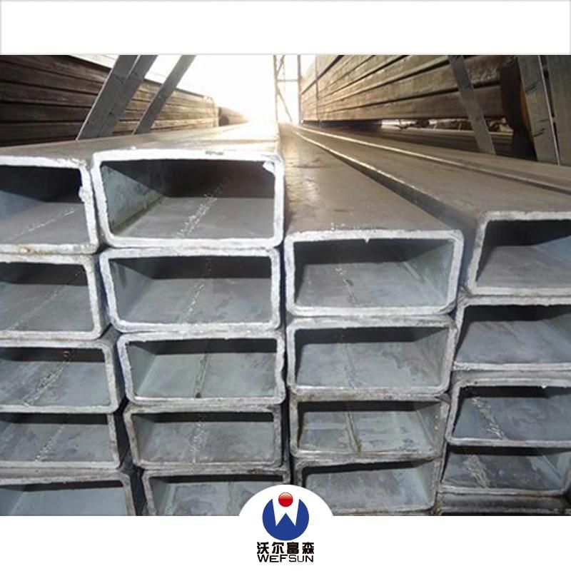 Smooth Gorgeous Zinc Coated Welded Rectangular Galvanized Steel Pipe