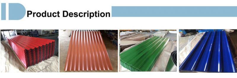 Color Coated Corrugated Galvanized Steel Sheet for Roofing (0.13-0.8mm)