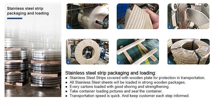 Customized Thickness Width Stainless Steel Strip Coil 301 304 316