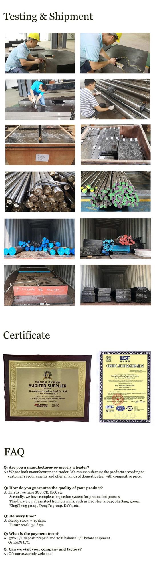 Stainless Plastic Mould Steel 1.2083 S136 420 4Cr13 Flat Bar