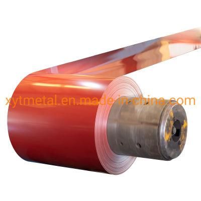Chromated ASTM A653 1250mm Width PPGL/PPGI Prepainted Galvalume Steel Coil Color Coated PPGL Metal Coils