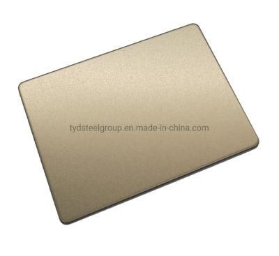 Customized Size 4X10 4X8 1530mm 1500mm 500mm Champagne PVD Coating 2b Ba Vibration Decoration 4X8 Inox Austenitic Stainless Steel Sheet