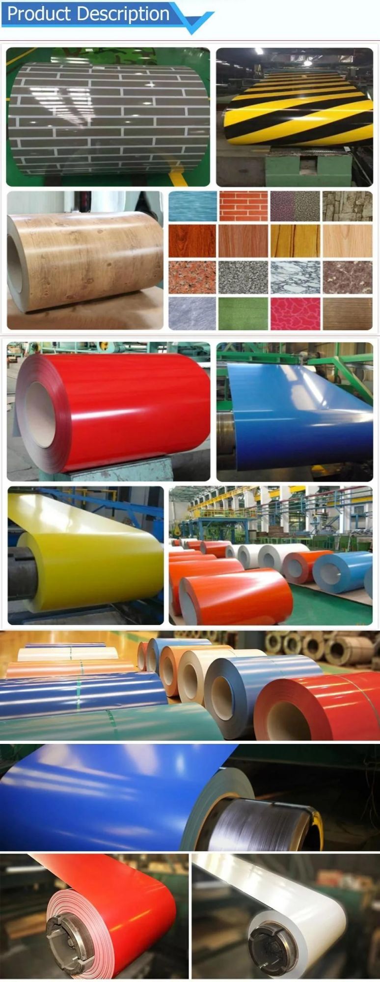 0.12-6.0mm Prepainted Steel Coil Color Coated Steel Coil/Sheet/Plate/Strip/Roll, China Manufacturer Ral Steel PPGI/PPGL