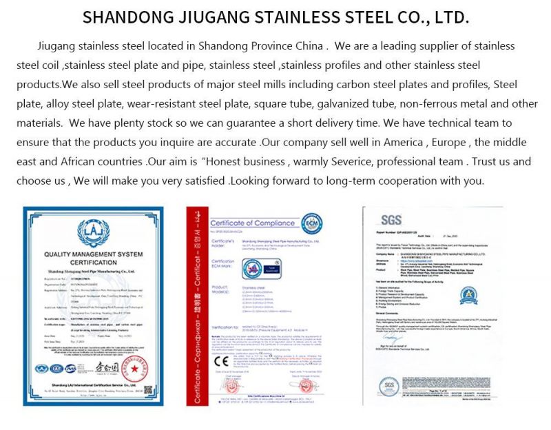 No. 1 2b 8K Ba Hl No. 4 Surface Perforated 201 202 304 304L 316 316L 309 310 410 420 430 904L 2205 2507 Stainless Steel Coils