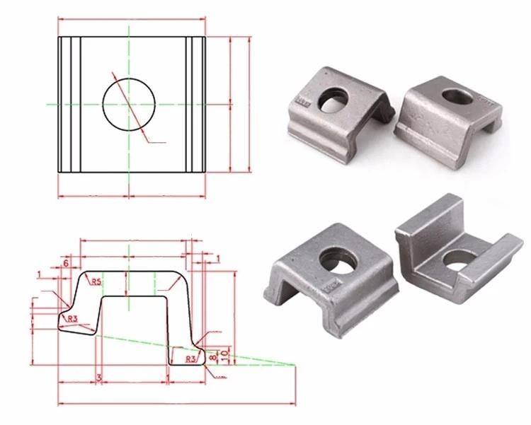 Crane Rail Clamp by Cast Iron for A100 A120 A150 Steel Rail