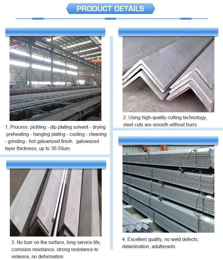 High Quality Galvanized Steel Angle Bar Ss400 30*3 Hot Rolled Mild Steel Equal Unequal Angle