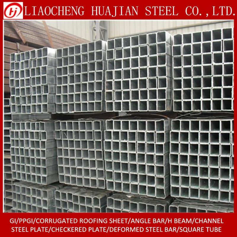 Gi Pipe Galvanized Welded ERW Square Rectangular Rhs Shs Hollow Section Steel Tube