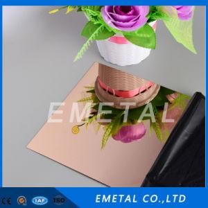 Sizes 4*8 Feet Decorated Sheet 8K Color Mirror Rose Gold Stainless Steel Sheet