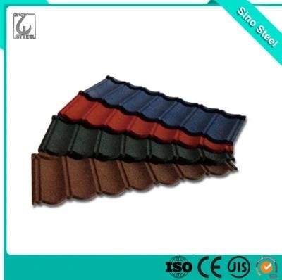 with Good Quality Coloured Aluminum Stone Coated Steel Roofing Tile