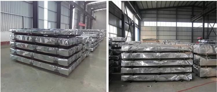 China Supplier Large Stock 600-1250mm Width Steel Roofing Sheet SGCC Dx51d SGLCC Grade Galvanized Corrugated Sheet Support Customization