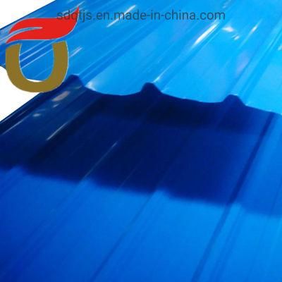 0.12-0.8mm Thickness Zinc Coated Bright Green Color Corrugated Roofing Tile