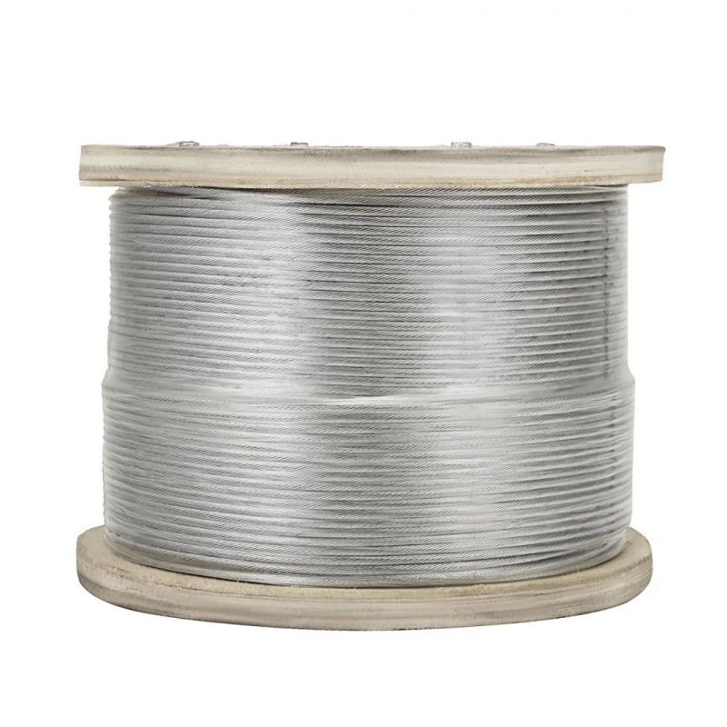 AISI 304/316 Stainless Steel Wire Rope 3/64, 1/8, 1/4, 3/8"