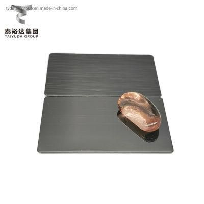 Taiyuda2 Group 500 to 800mm Black-Diamond Color Coating Vibration Decoration 4X8 Inox Austenitic Stainless Steel Sheets