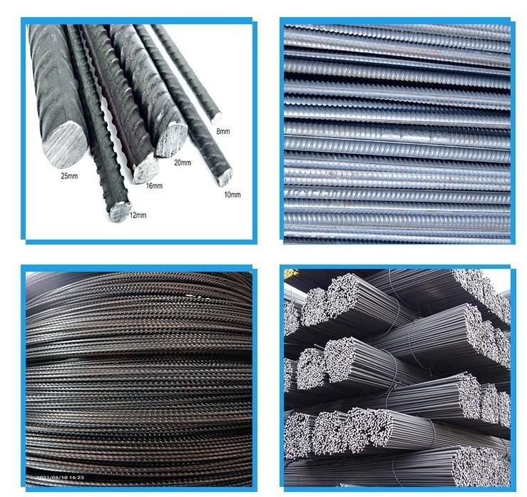 New B500b 6mm-40mm Supplier Deformed Reinforcing Rod Metal Concrete Steel Rebar Price