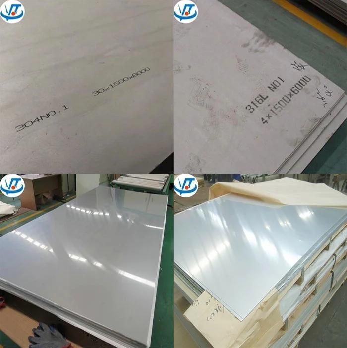 AISI 316/304 Stainless Steel Sheet 304 Ba, Stainless Seel Plate with PVC
