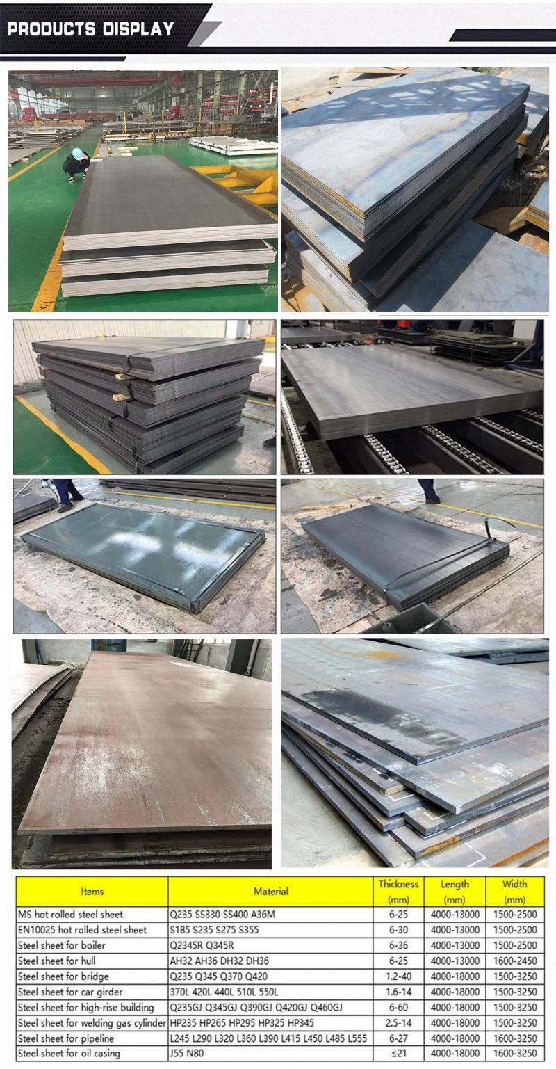 Factory Direct Sale Q275 S355 S275 ASTM Grade A572 Gr. 50 Grade 65 A283 Mild Steel Plate for Construction