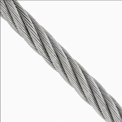 High Carbon Wire Rope 304/316 Grades Stainless Steel Wire Rope Cable for Elevator and Lift