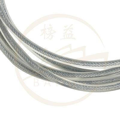 PVC Plastic Coated Clear White Transparent Steel Wire Rope 3mm 4mm 5mm Wire Rope