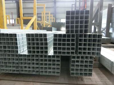 Galvanized Greenhouse Buidling Material Square Steel Pipe / Galvanized Square Tube