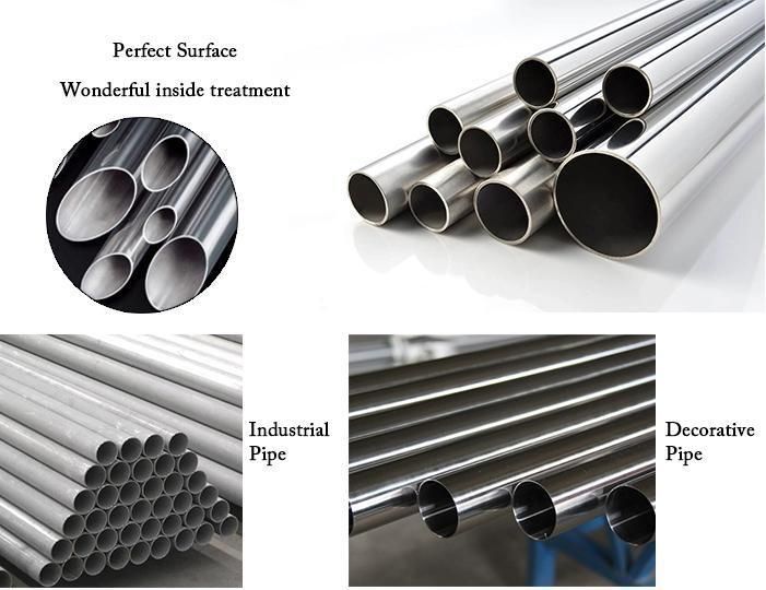 Factory ASTM 304 316 Seamless Round Stainless Steel Tube Pipes in Stock