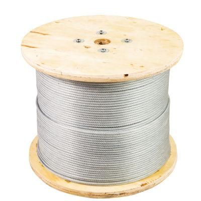 Hot DIP Galvanized 6*12+7FC Steel Wire Rope Fou Derricking